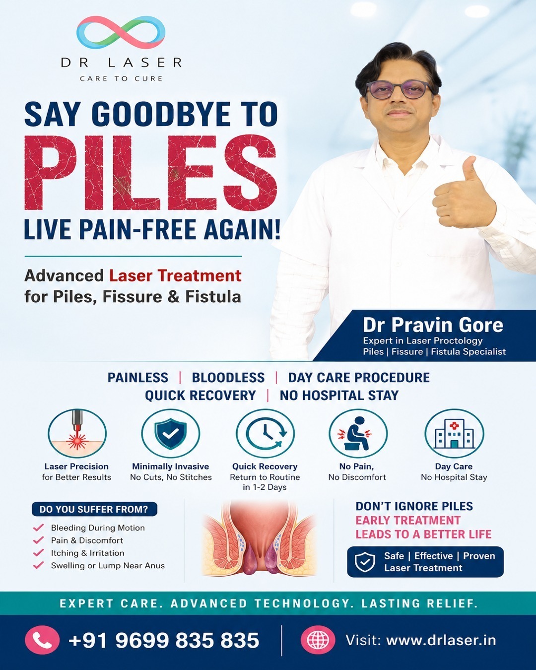 Say goodbye to discomfort and get back to living pain-free with DR LASER