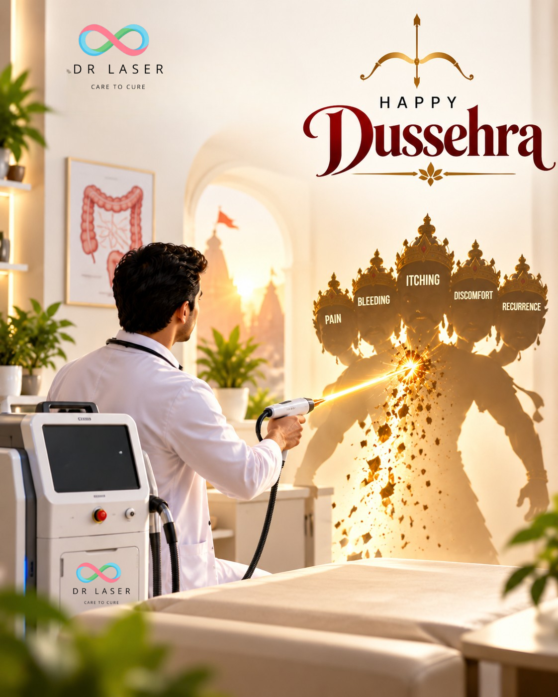 🏹 Happy Dussehra from Dr Laser! ✨