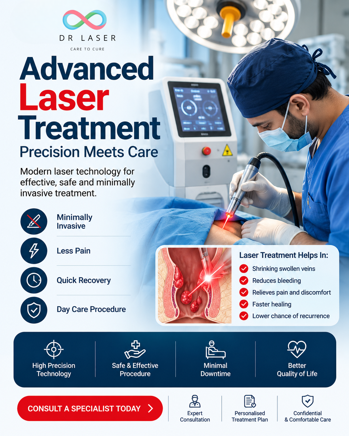 🔴 Advanced Laser Treatment – Precision Meets Care!